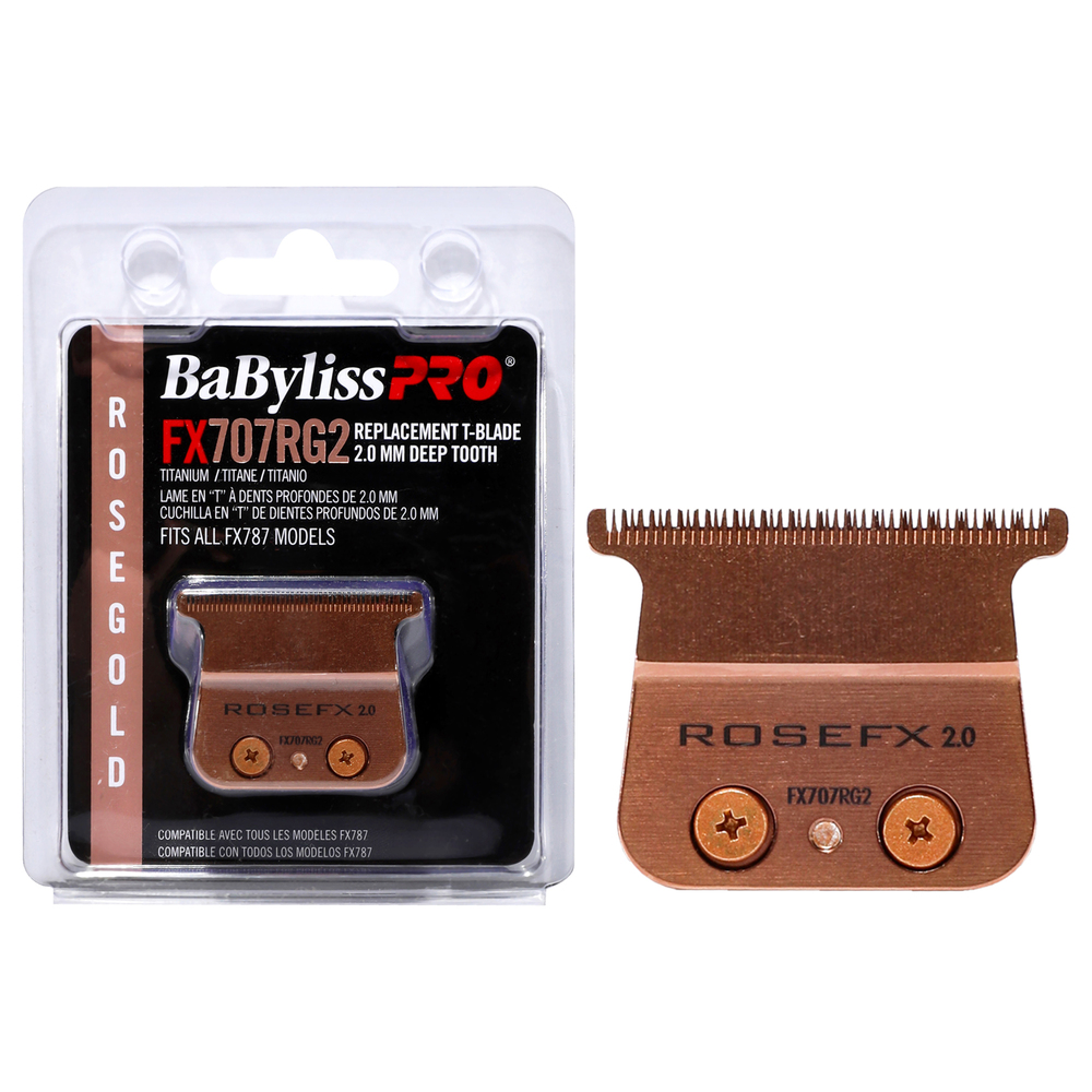 Replacement T-Blade Deep Tooth - FX707RG2 Rose Gold by BaBylissPRO for Men 1 Pc